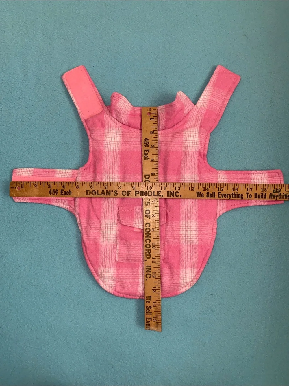 REVERSIBLE DOG COAT Vest harness pink plaid waterproof secure straps NEW size S